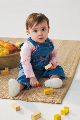 Spring Blue Pleated Denim Baby Overalls | Hatley