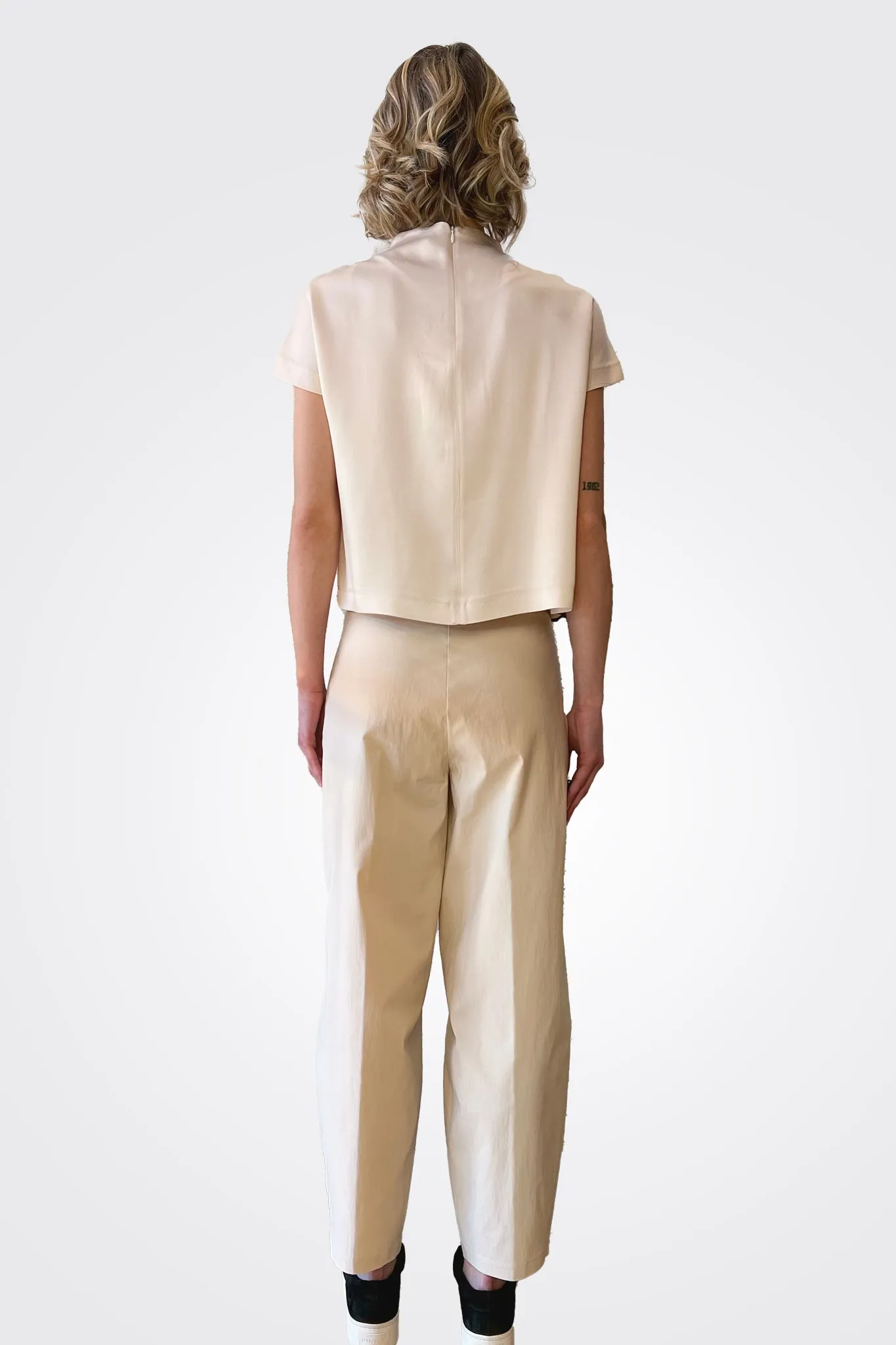 Straight Leg Trousers - Tan