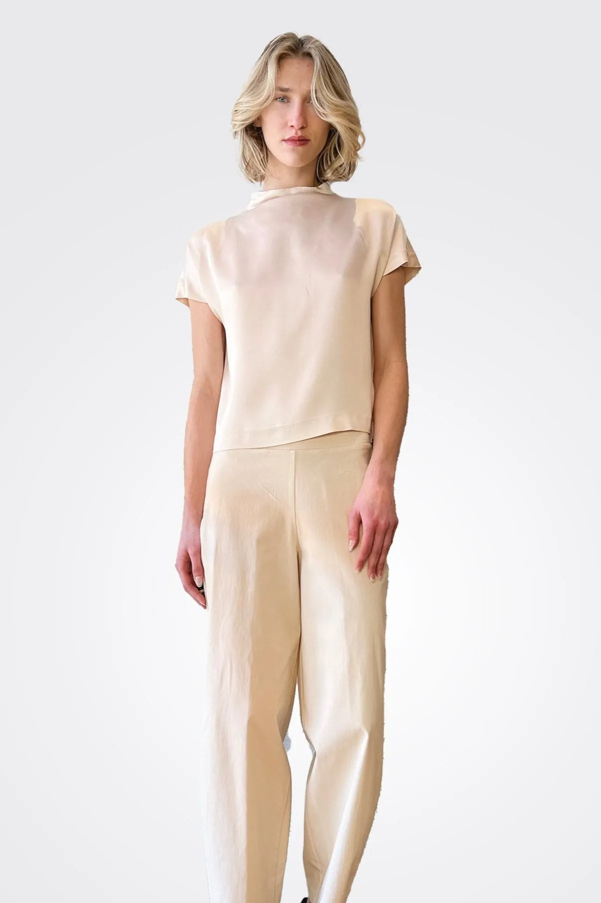 Straight Leg Trousers - Tan