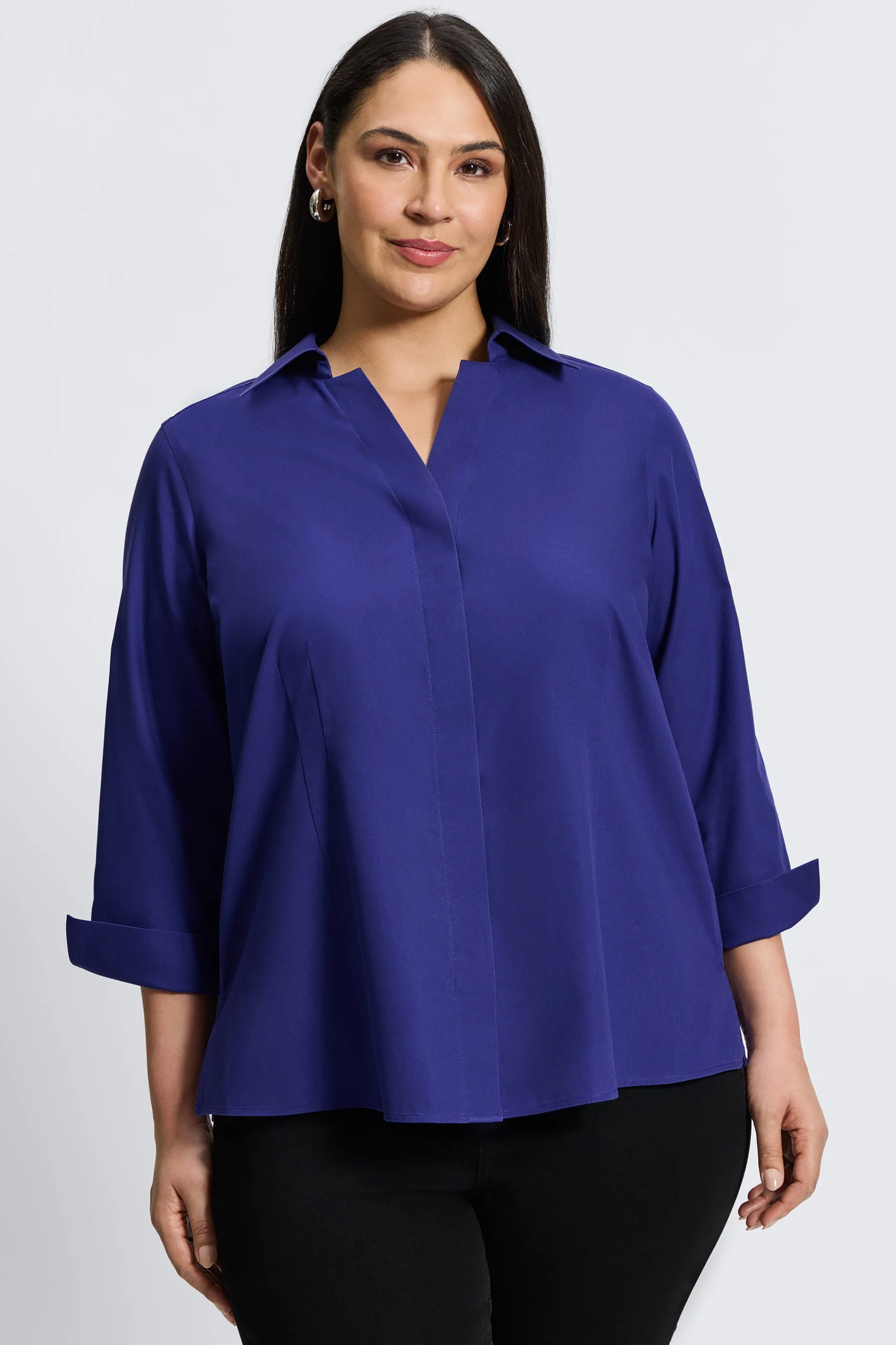 Taylor Plus Pinpoint No Iron 3/4 Sleeve Shirt