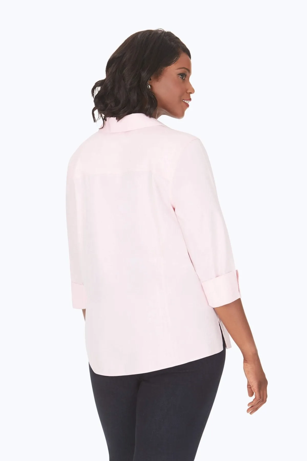 Taylor Plus Pinpoint No Iron 3/4 Sleeve Shirt