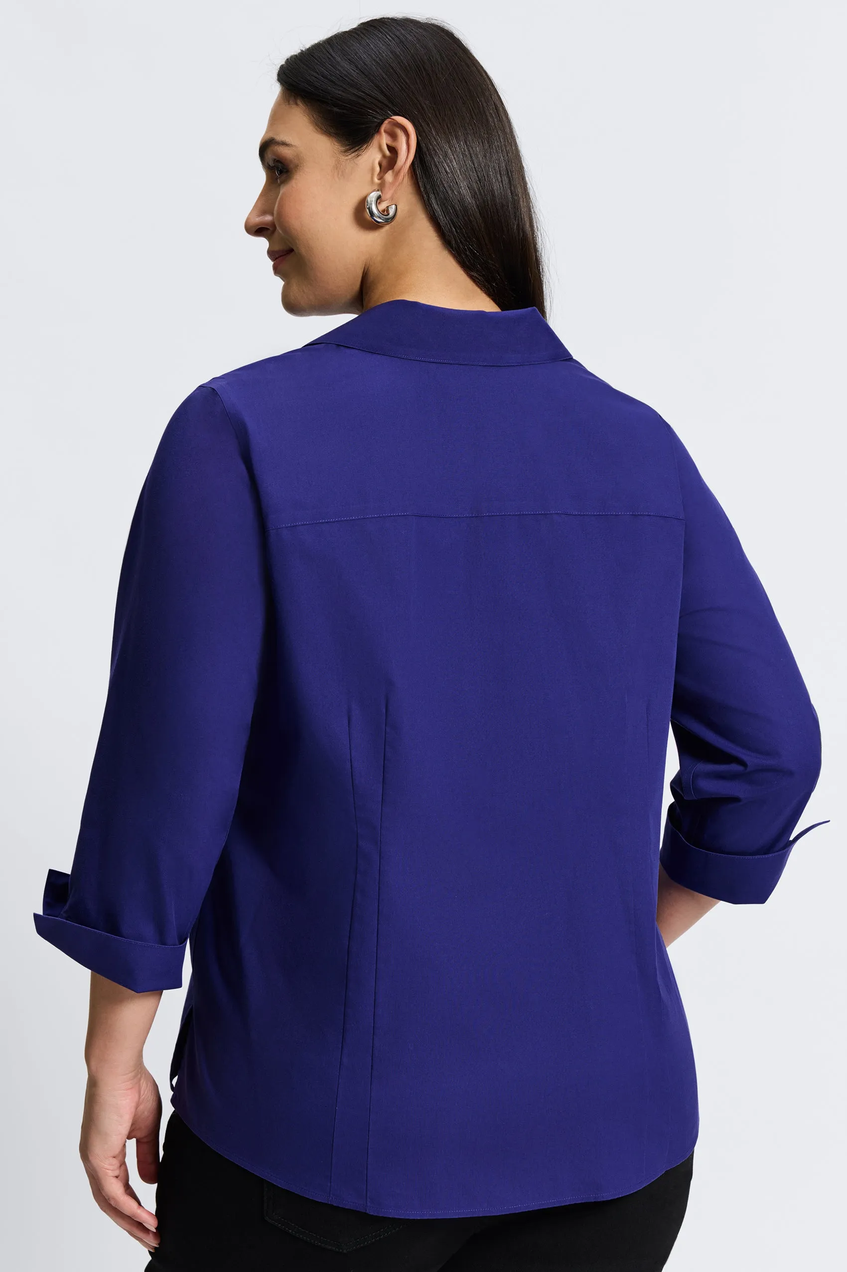 Taylor Plus Pinpoint No Iron 3/4 Sleeve Shirt