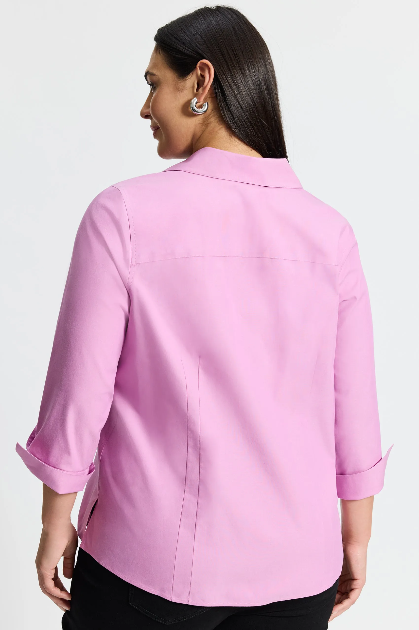 Taylor Plus Pinpoint No Iron 3/4 Sleeve Shirt