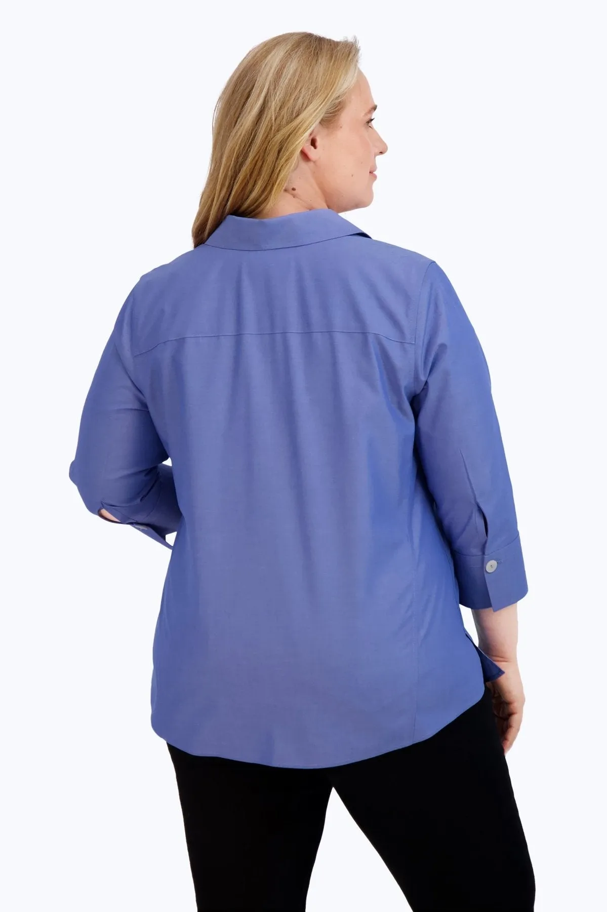 Taylor Plus Pinpoint No Iron 3/4 Sleeve Shirt