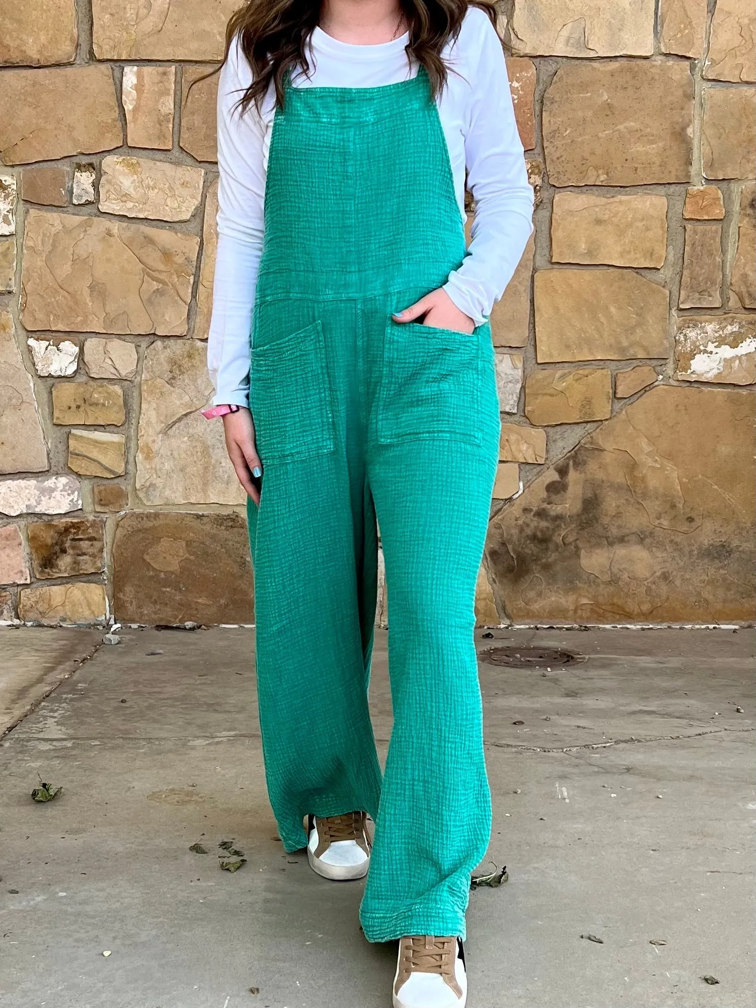 Teal My Lungs Give Out Overalls*