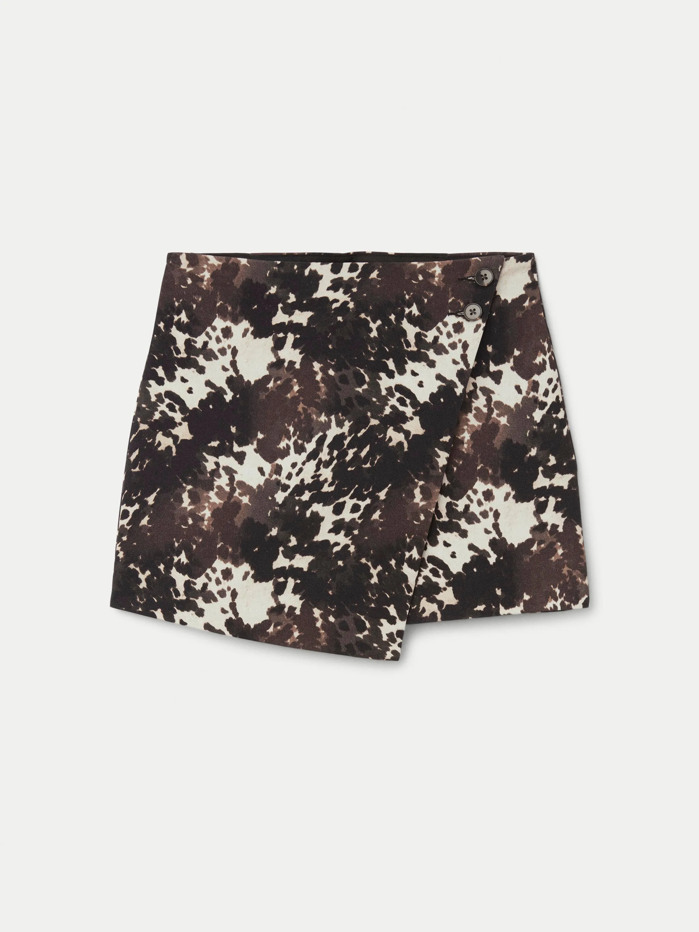 The Printed Mini Skirt in Black