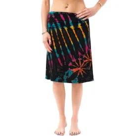 Tie Dye Mid Length Skirt