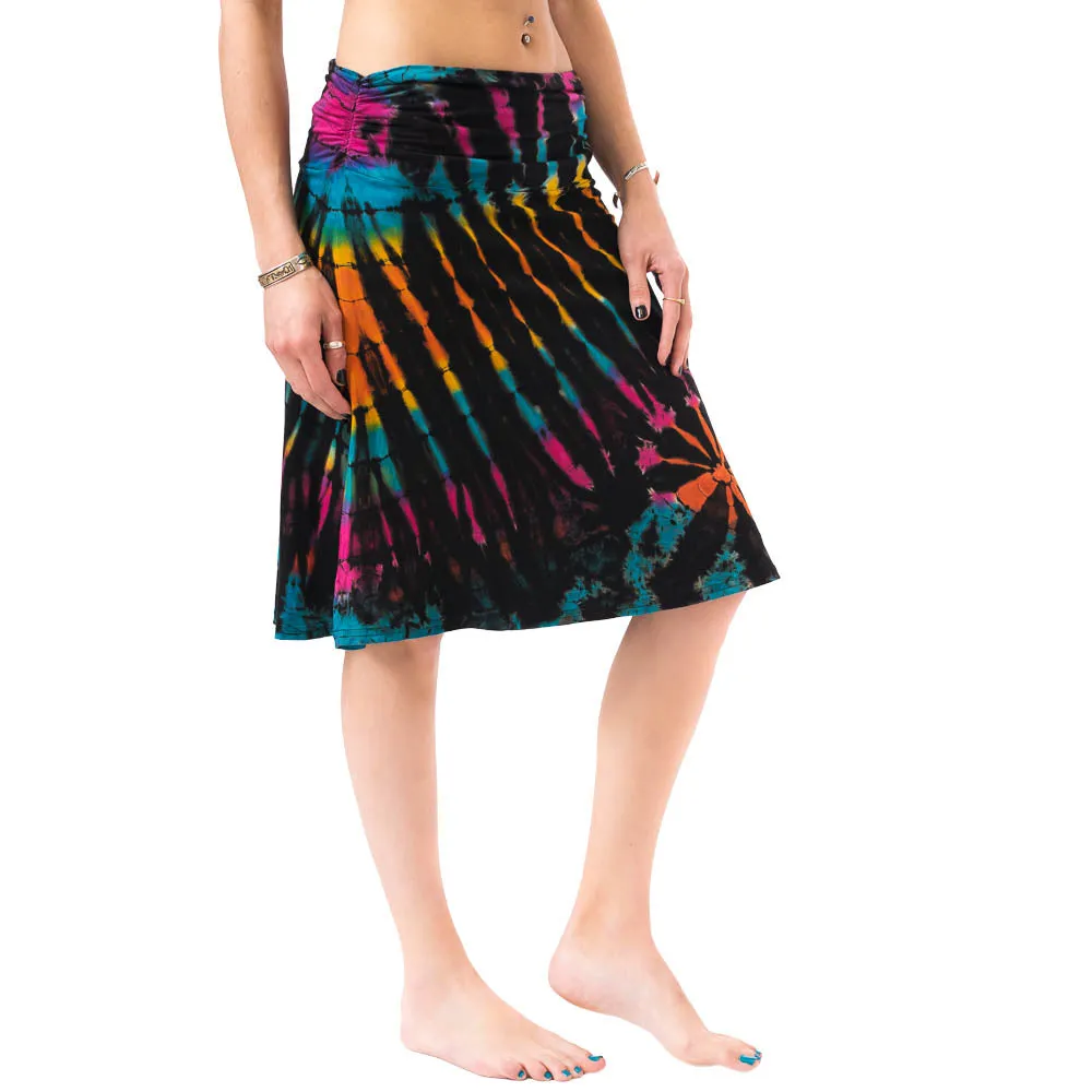 Tie Dye Mid Length Skirt