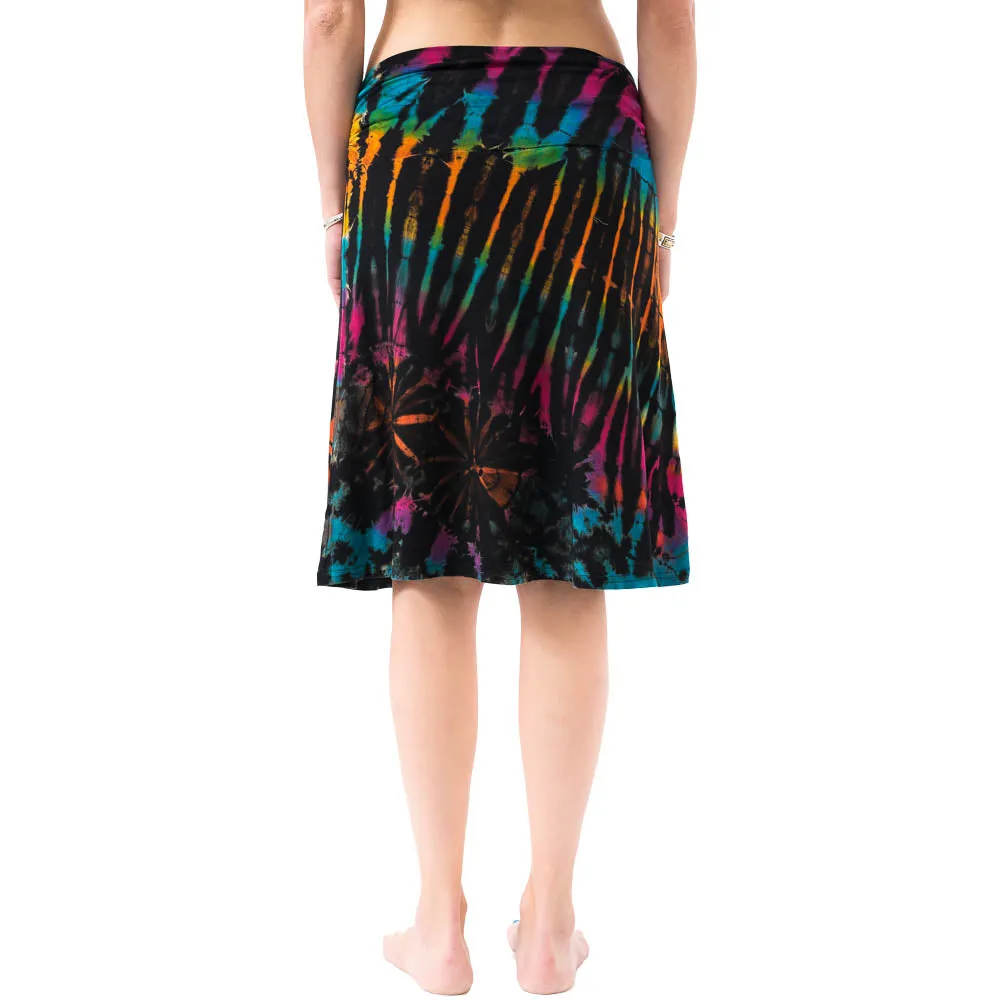 Tie Dye Mid Length Skirt