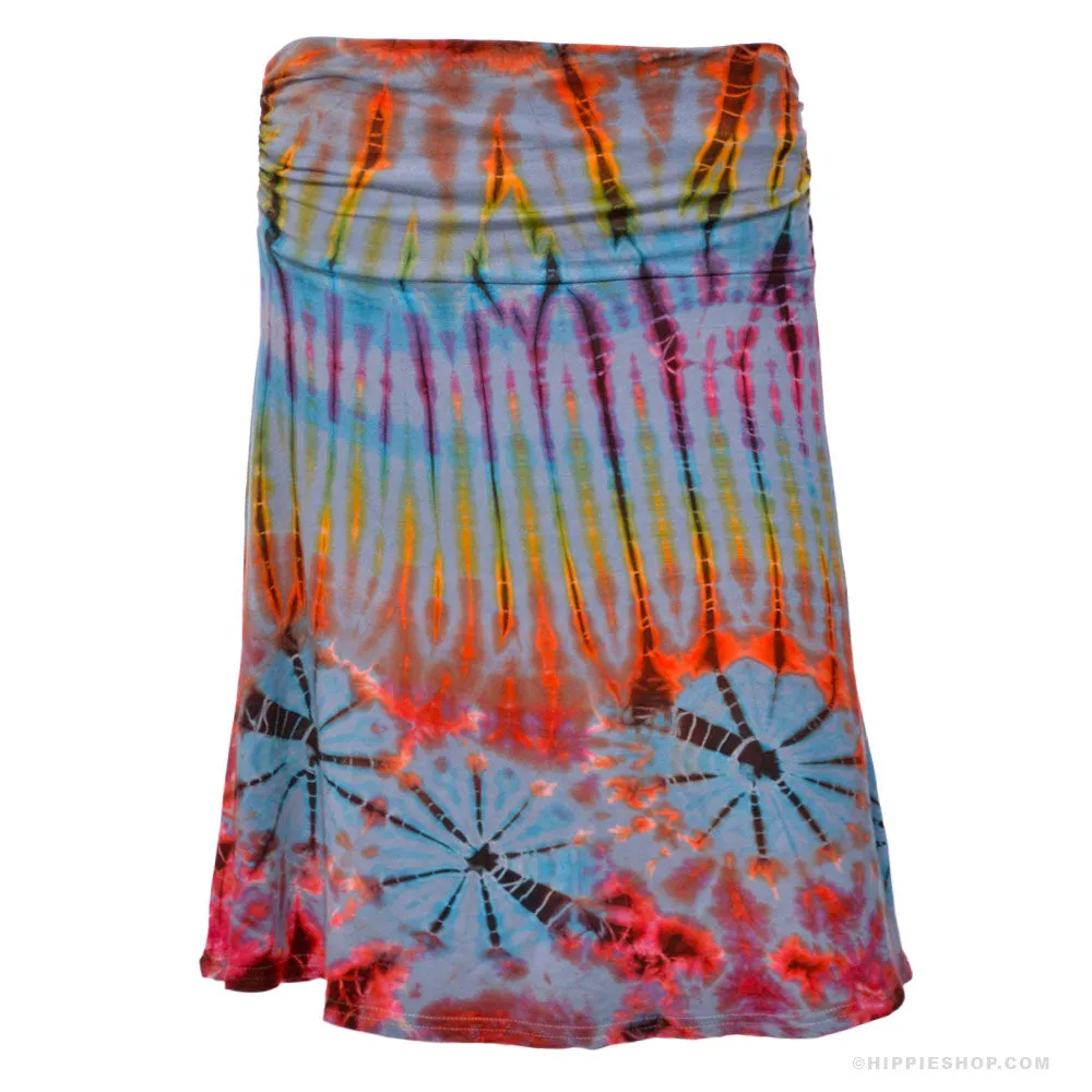 Tie Dye Mid Length Skirt