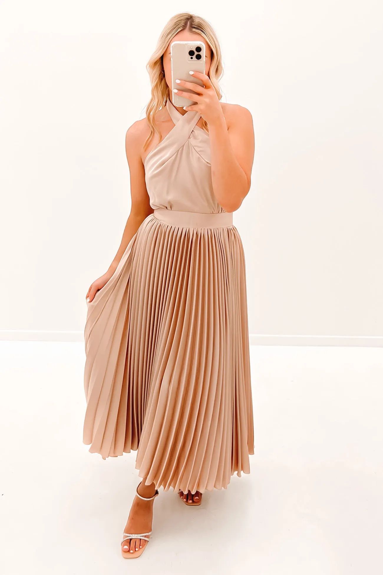 Tylar Midi Dress Champagne