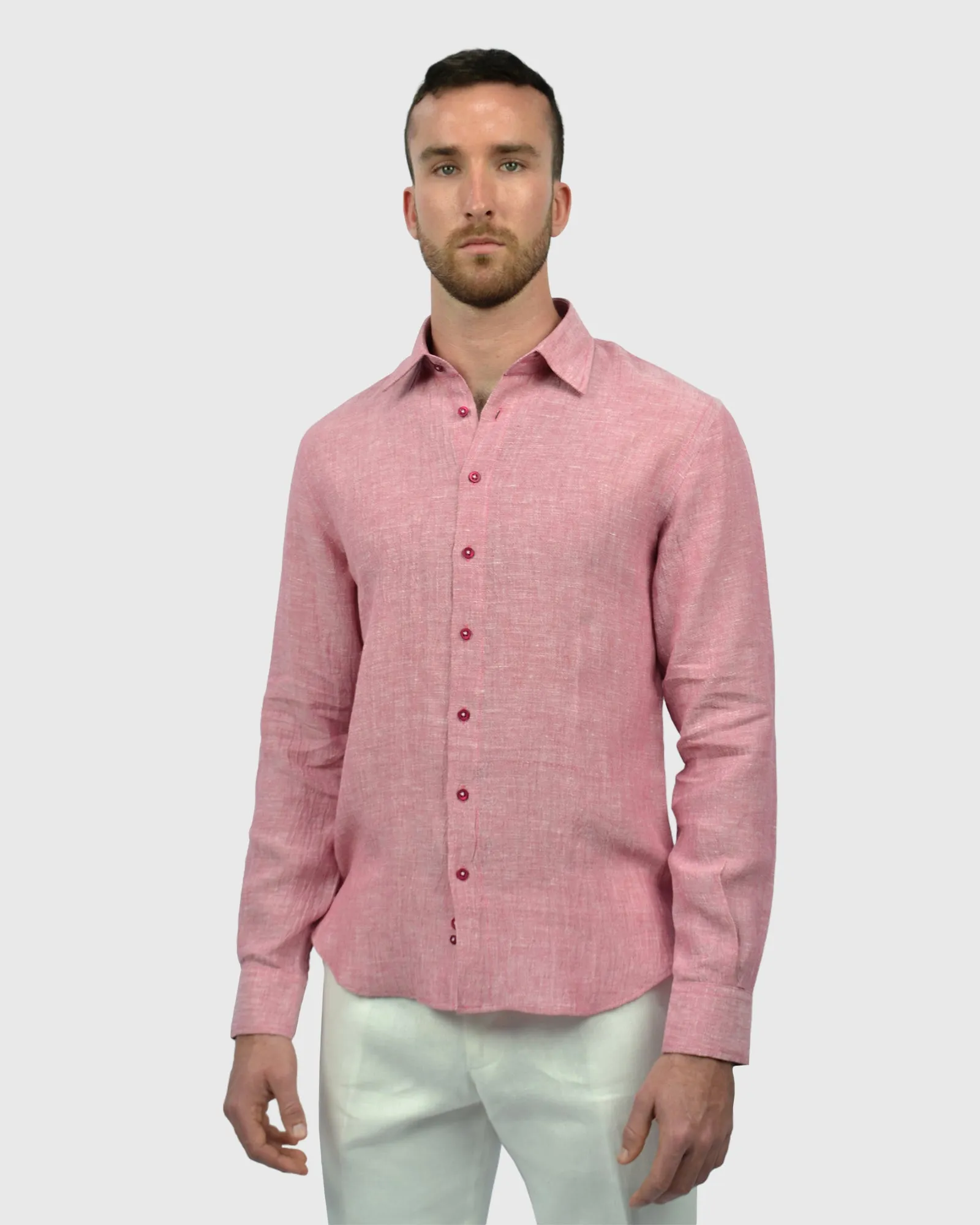 VINCENT & FRANKS S197098 PINK SLIM SC SHIRT