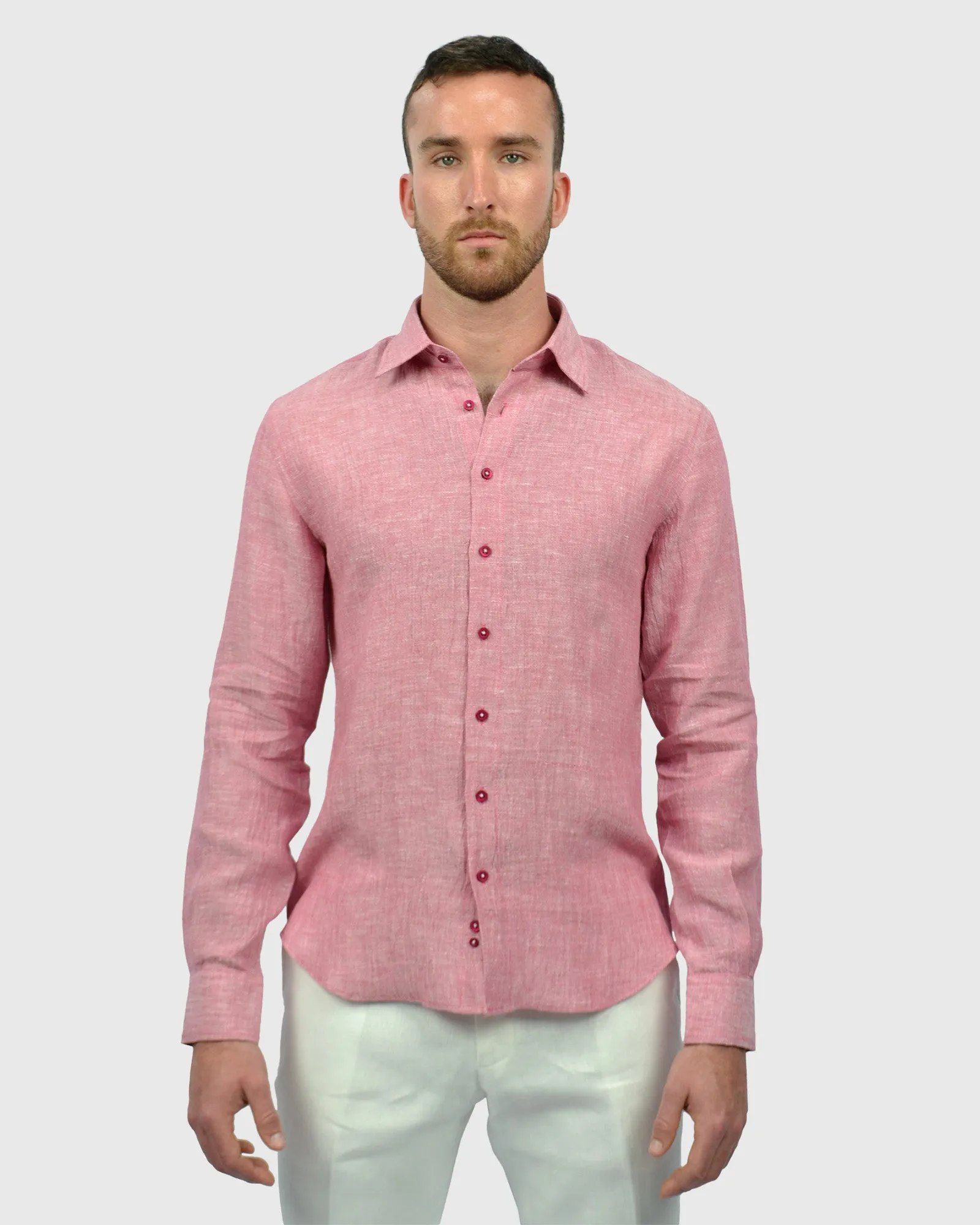 VINCENT & FRANKS S197098 PINK SLIM SC SHIRT