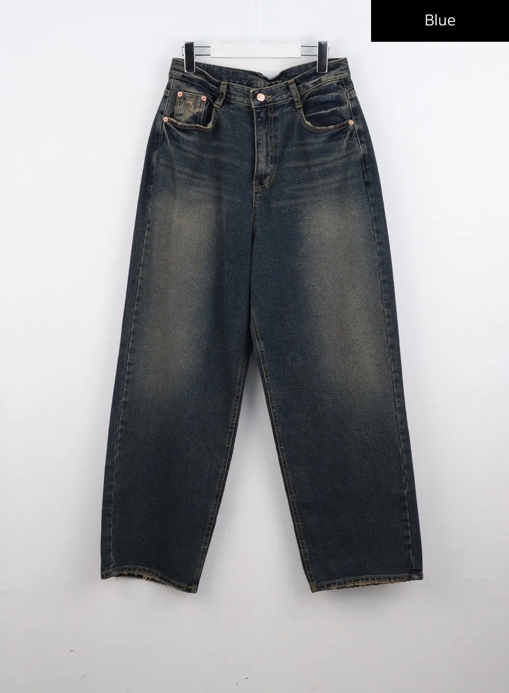 Washed Wide Leg Jeans CO306