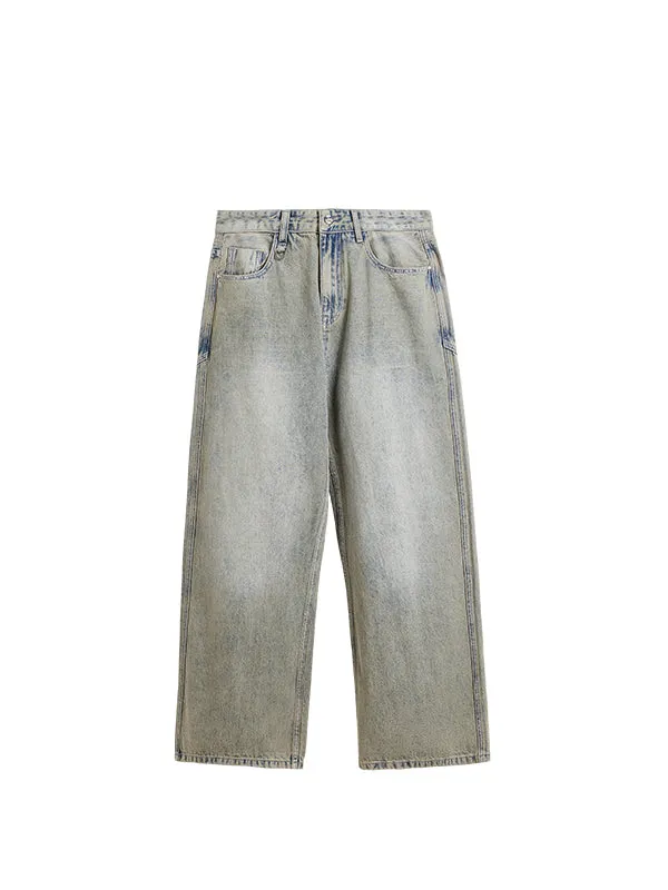 Washed Wide Leg Jeans