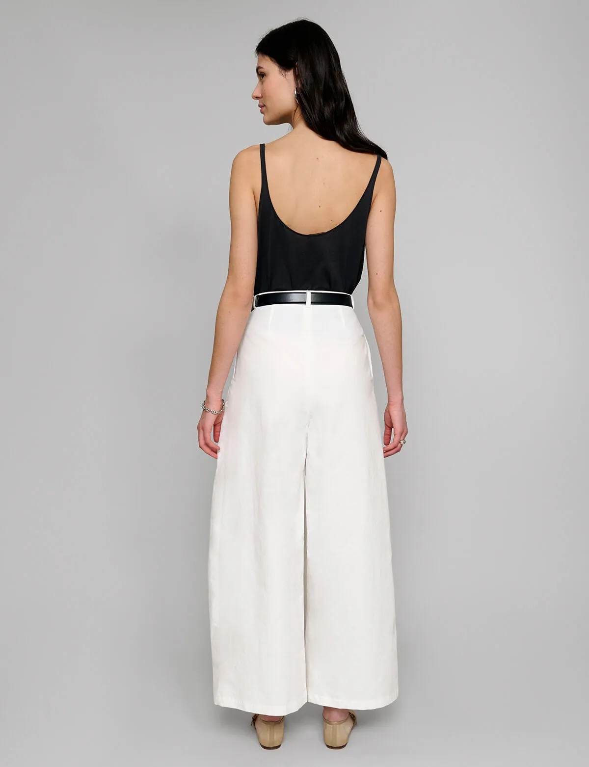 White Wide Leg Pants