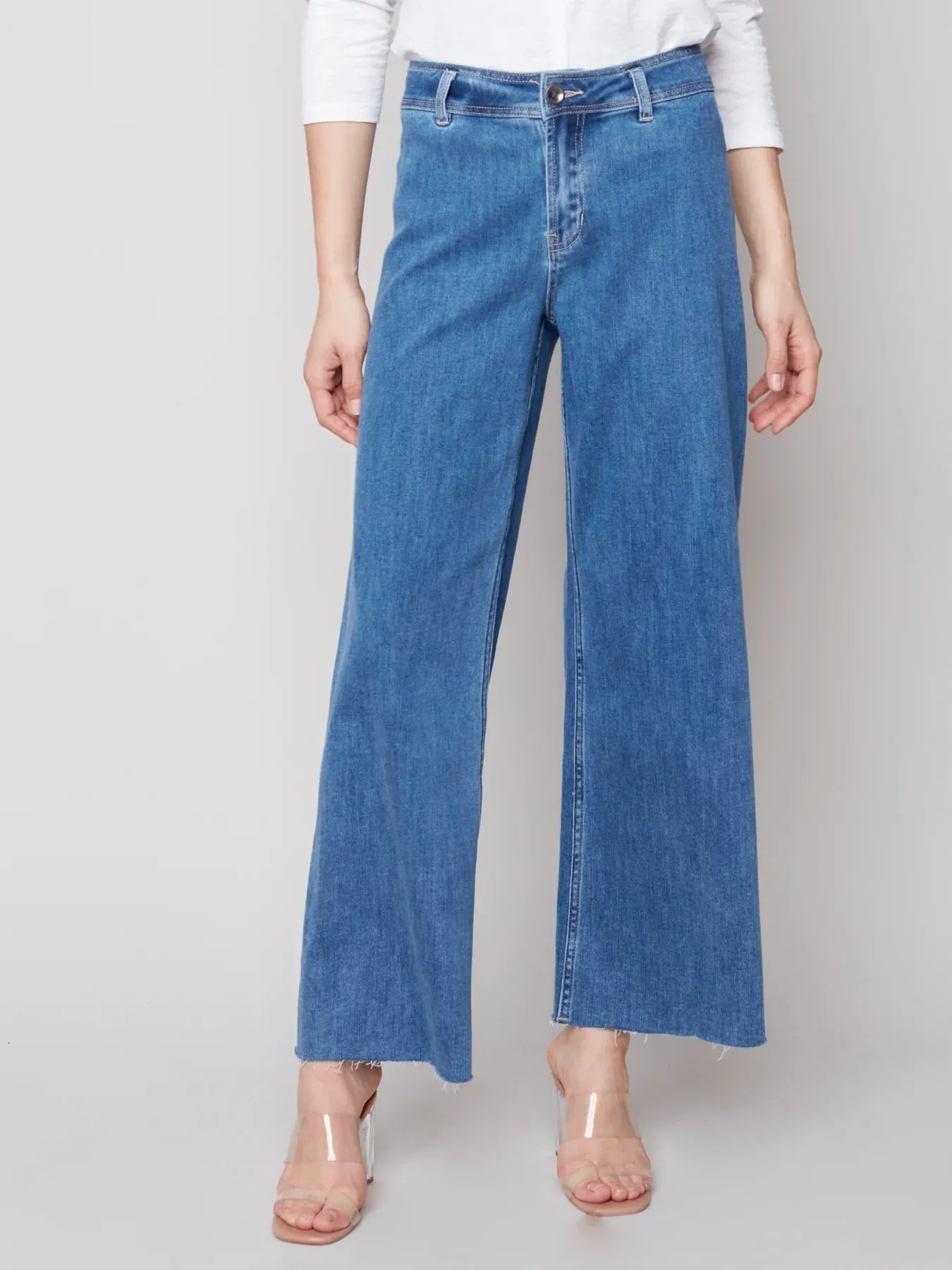 Wide Leg Blue Jeans