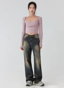 Wide Leg Jeans CD322