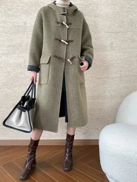 Women's Classic Wool Blend Duffle Coat