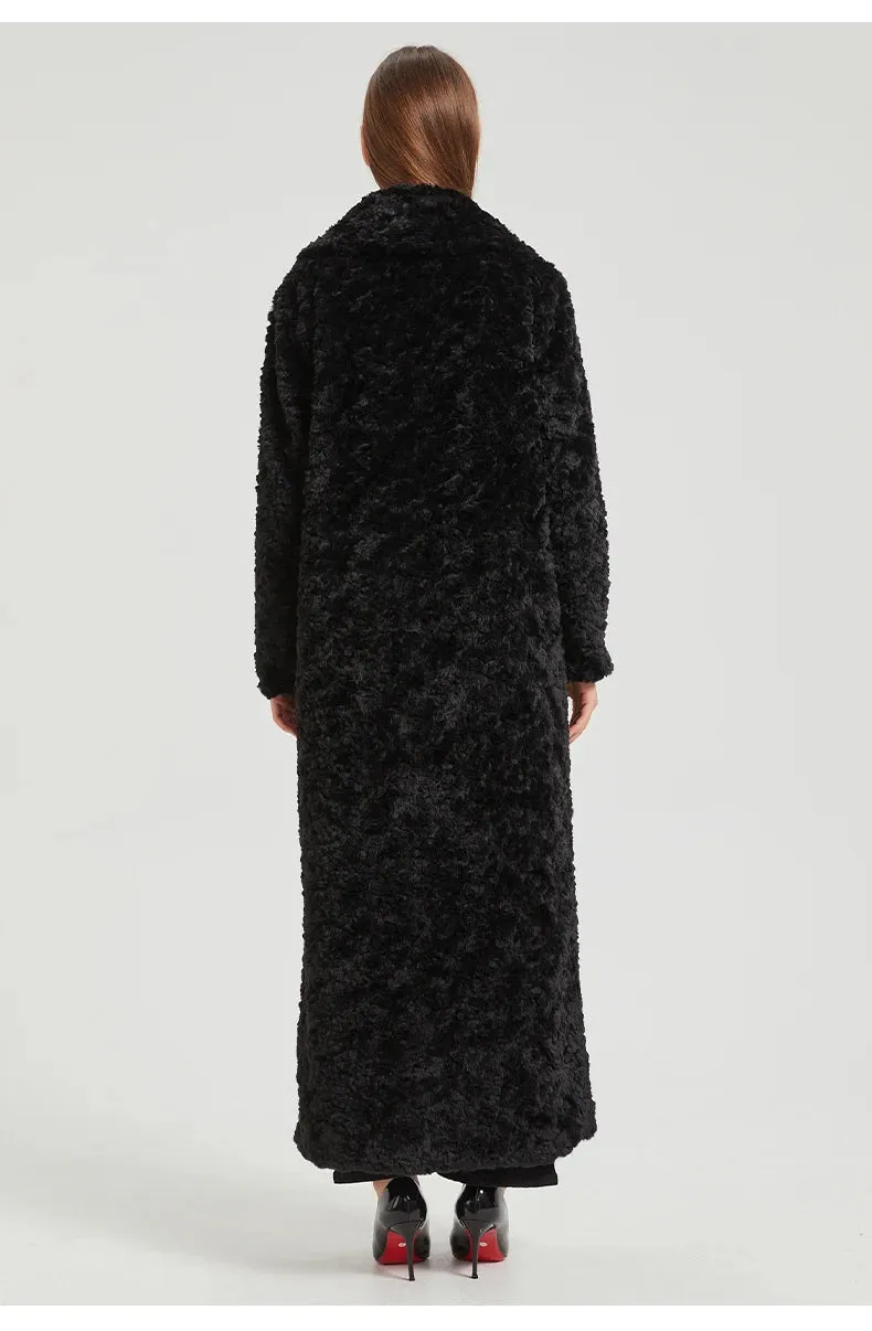 Women's Elegant Fluffy Faux Fur Long Coat