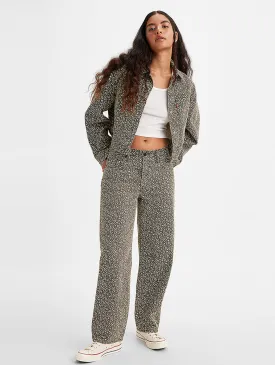 Women's Mid Rise Grey Straight Trousers