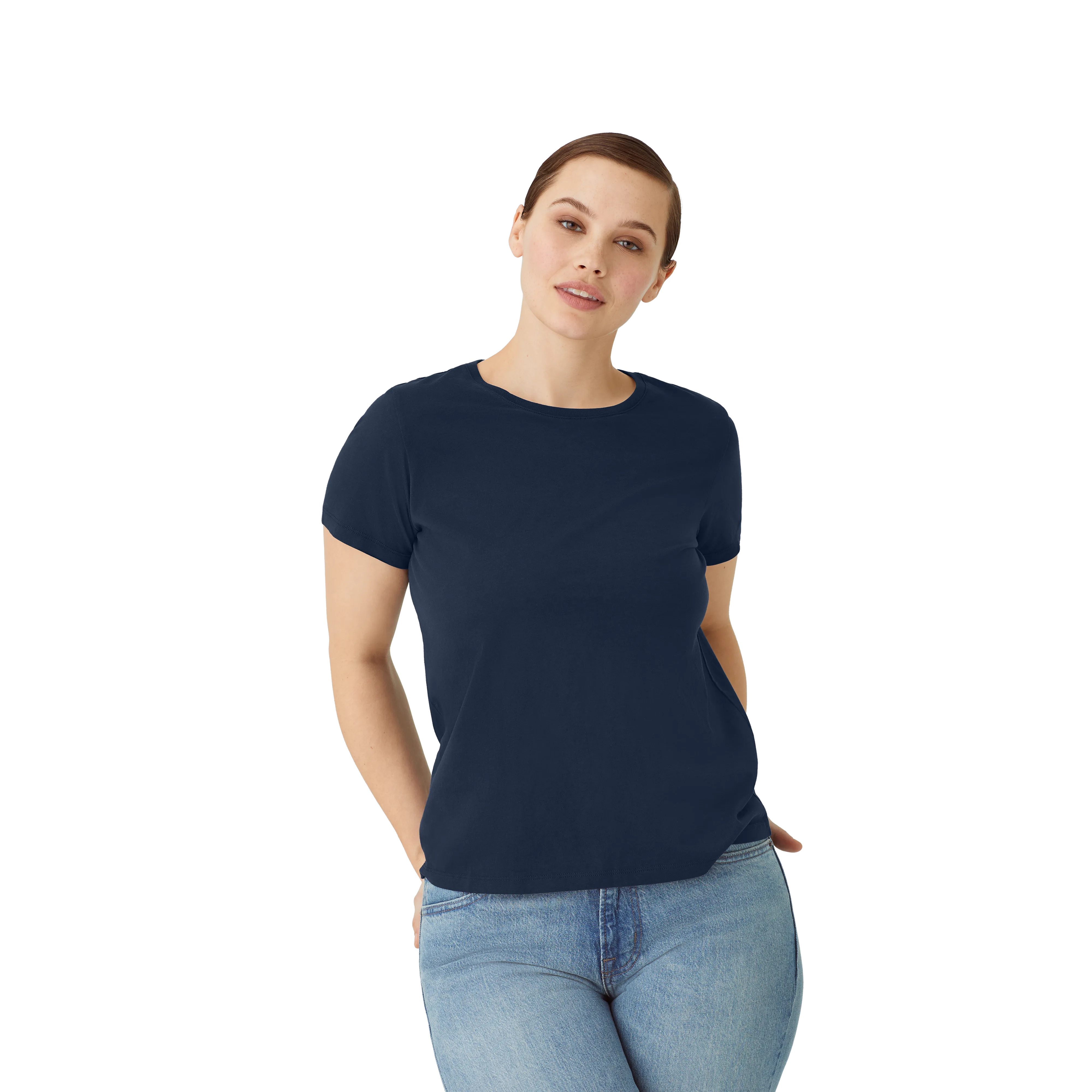 Women's Pima Cotton Crew Neck T-Shirt 6-Pack