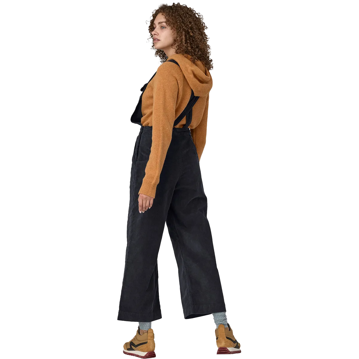 Women's Stand Up Cropped Corduroy Overalls