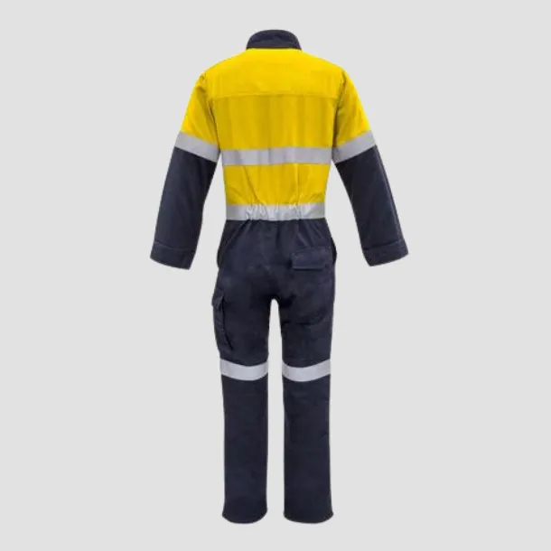 YELLOW/NAVY FLAME OVERALLS